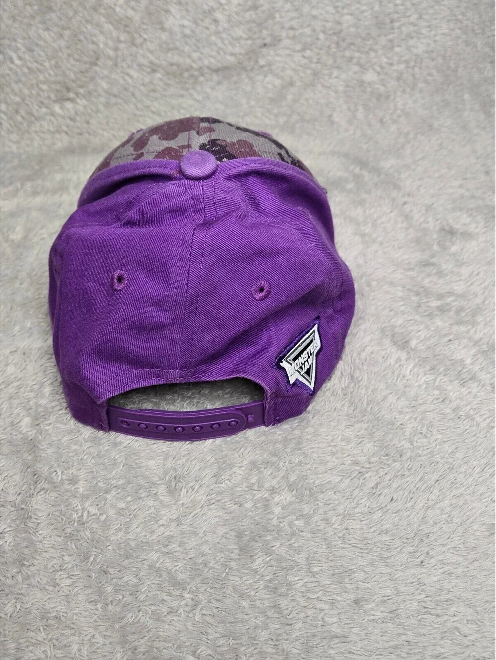 Monster Jam Grave Digger Racing Purple Camo Snapback Hat Cap Adjustable